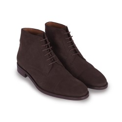 Suede lace-up men's boot 565